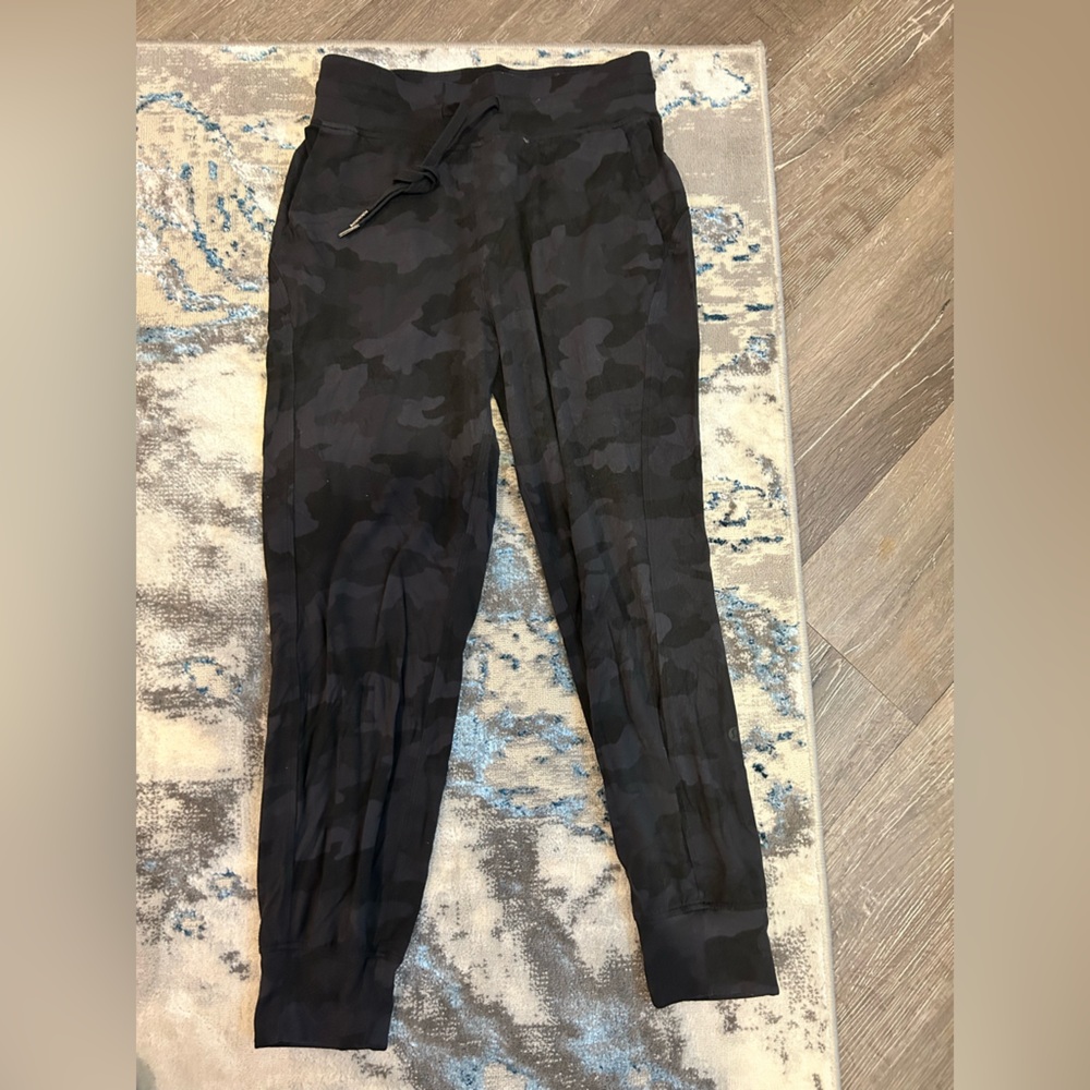 lululemon athletica Black Camo Track Pants